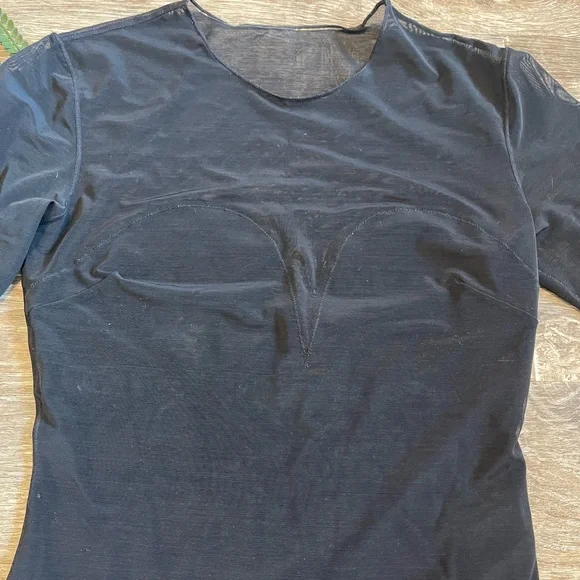 Popilush Black Sheer Shaping Bodysuit Black Size Large Shapewear Feminine Sexy - Picture 3 of 10